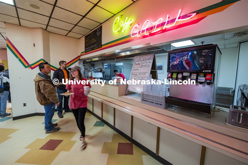 Photo show before the East Campus Union's $28.5 million remodeling project.  East Campus Dining Center located in the East Campus Union. May 2, 2019. Photo by Greg Nathan / University Communication.
